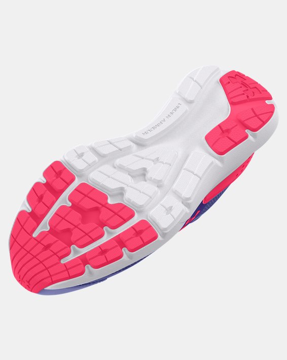 Girls' Grade School UA Surge 3 Slip Running Shoes in Purple image number 4